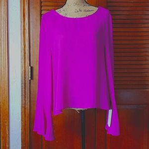 NWT Vibrant Iris pink purple GB size XL blouse